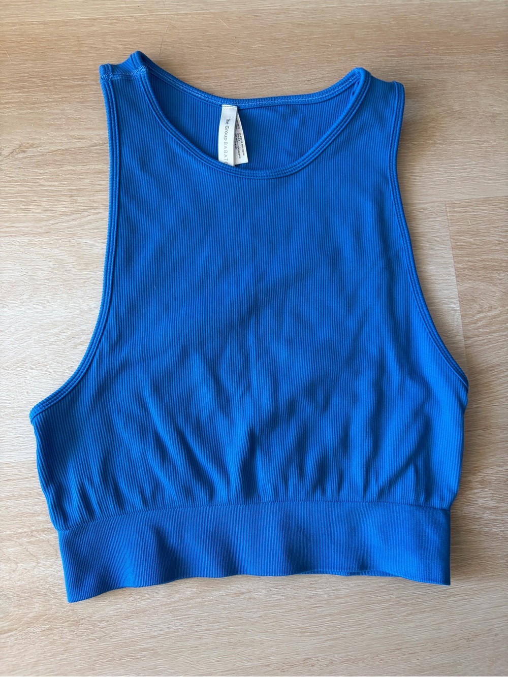 Aritzia Babaton Cobalt Ribbed Crop Tank
